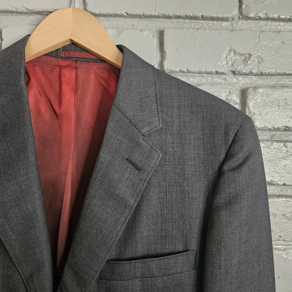 H Freeman & Son George J Good Berkeley Charcoal Gray Naturalaire‎ Suit Mens 39R